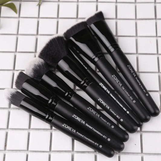 Black Makeup Brushes Set
