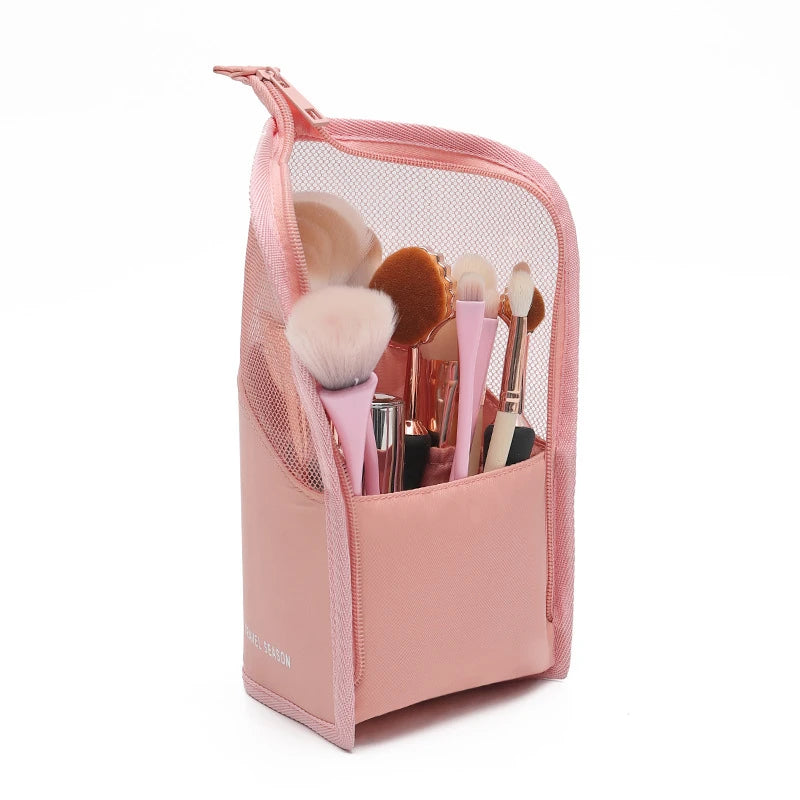 Standing Brush Makeup Bag