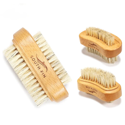Double-Sided Natural Bristles Scrubbing Brush