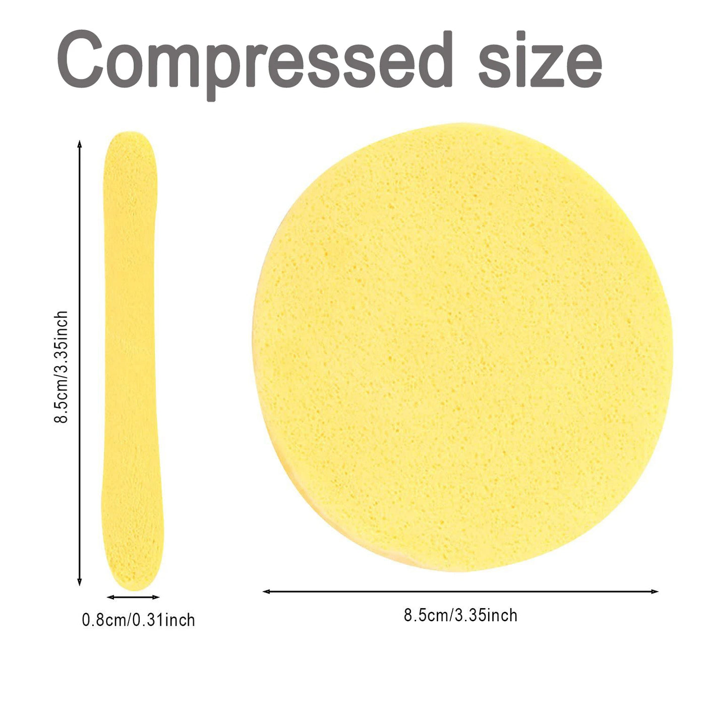 Natural Round Cosmetic Removal Sponge Multi Use Portable - Professional Beauty Essential