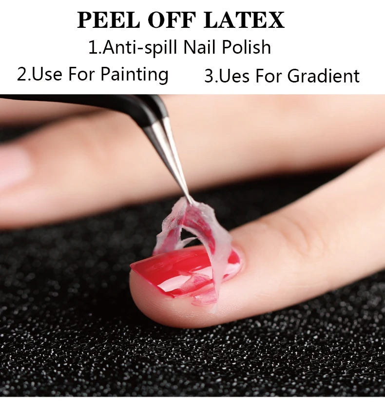 Peel Off Latex Liquid Tape Protect Nail Polish 7ml - Professional Nail Formula