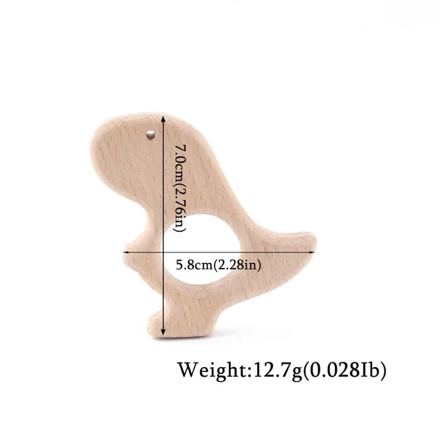 Baby Natural Wood Teething Toy Safe Chemical Free Teether - Gentle Natural Teether