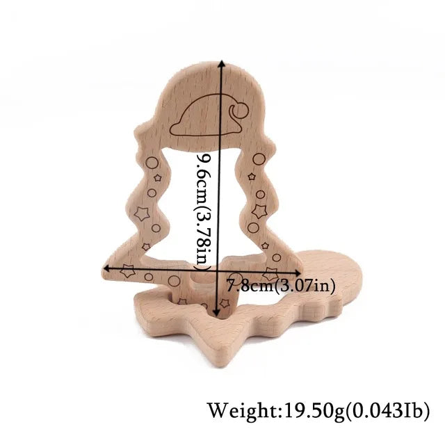 Baby Natural Wood Teething Toy Safe Chemical Free Teether - Gentle Natural Teether