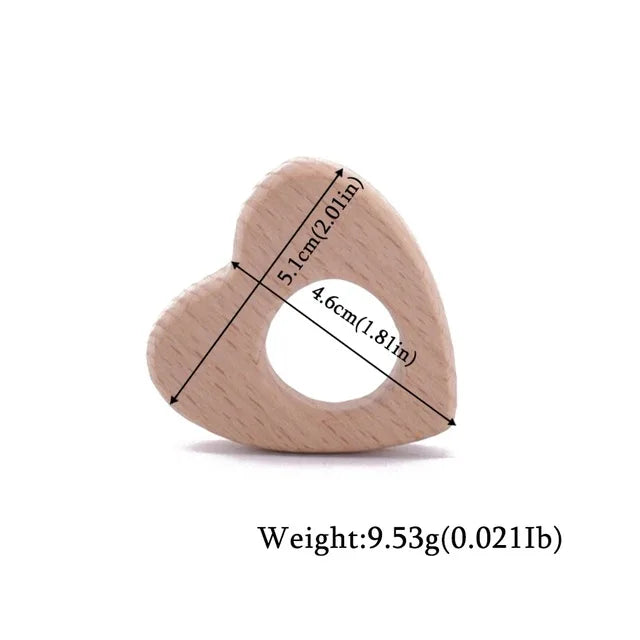 Baby Natural Wood Teething Toy Safe Chemical Free Teether - Gentle Natural Teether