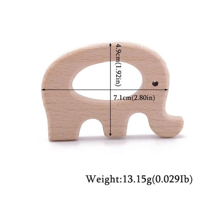 Baby Natural Wood Teething Toy Safe Chemical Free Teether - Gentle Natural Teether