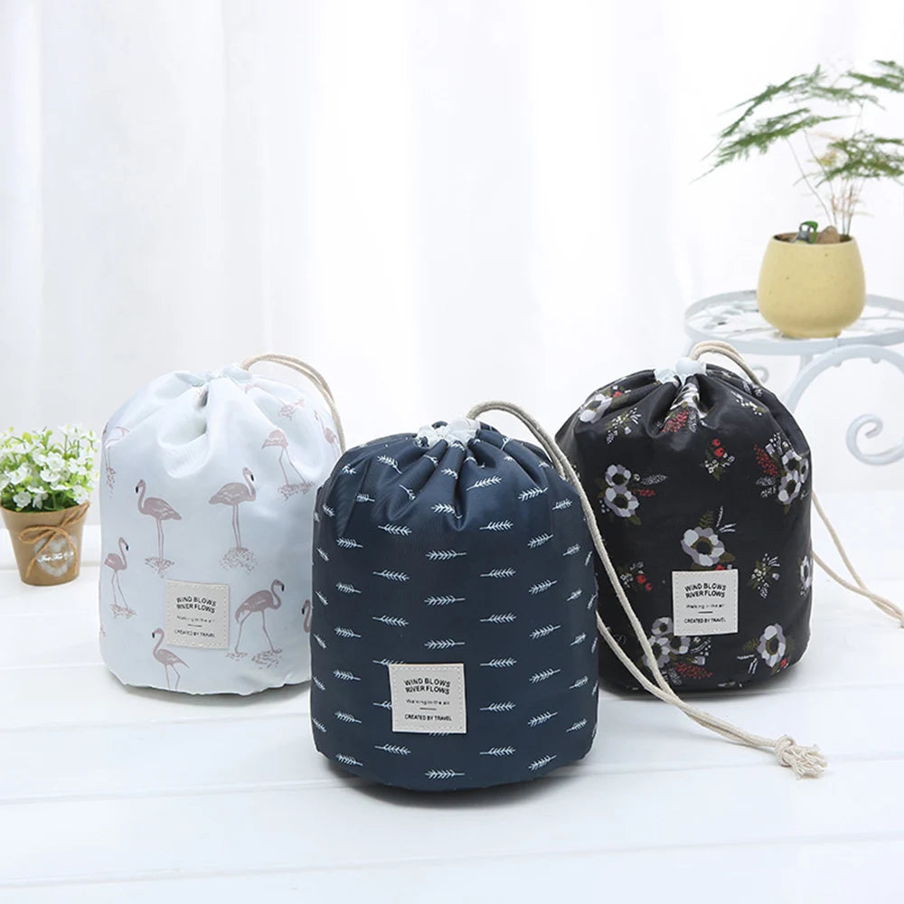Round Waterproof Makeup Bag