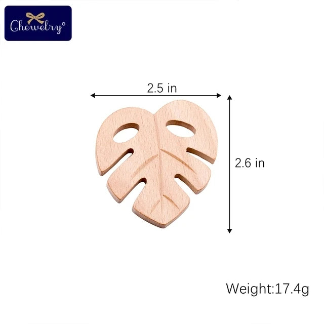 Baby Natural Wood Teething Toy Safe Chemical Free Teether - Gentle Natural Teether