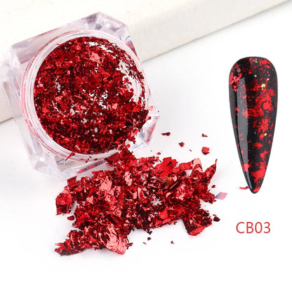 Full Beauty Glitter Nail Powder - Holographic Mirror Effect 0.5g