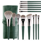 20 Piece Makeup Brush Set with Leather Case Complete Portable Collection - Travel Brush Collection