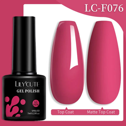 LILYCUTE Base Top Coat UV Gel Nail Polish - 7ml Premium Formula