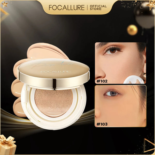 Long Lasting Foundation Cushion Compact With Makeup Puff - Mineral Formula