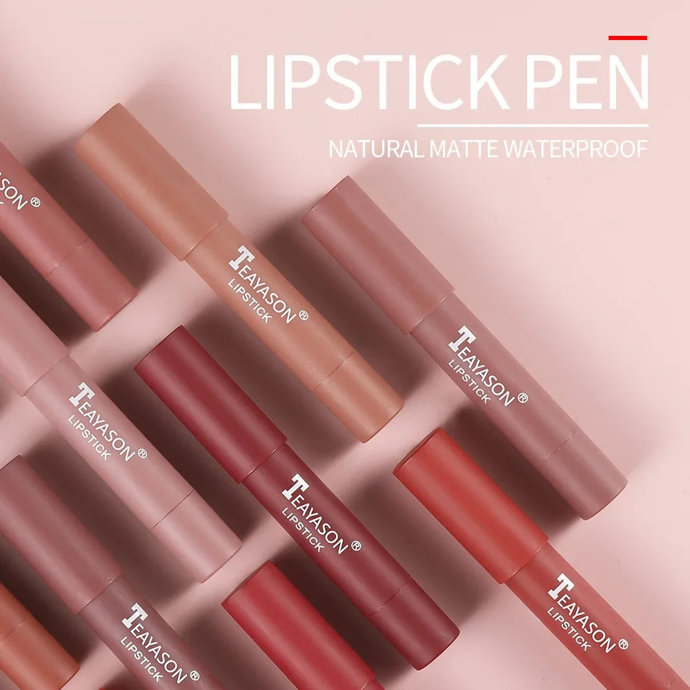 Long Lasting Matte Lipstick Velvet Waterproof Formula 12 Colors - Velvet Lip Color