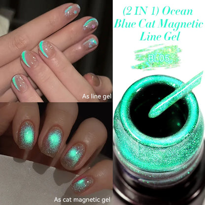 Glitter Gel Liner Nail Polish Holographic Finish - Reflective Nail Finish