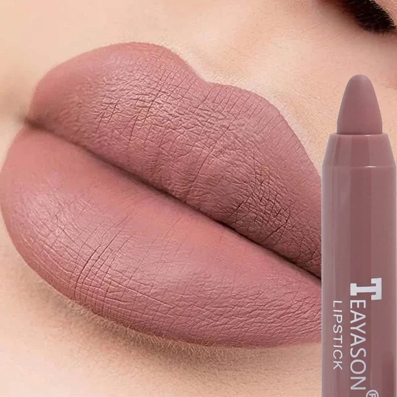 Long Lasting Matte Lipstick Velvet Waterproof Formula 12 Colors - Velvet Lip Color