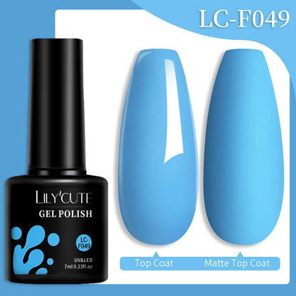 LILYCUTE Base Top Coat UV Gel Nail Polish - 7ml Premium Formula