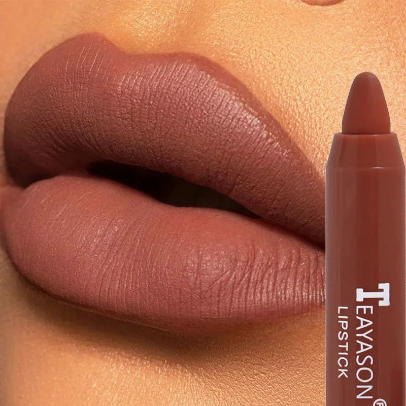 Long Lasting Matte Lipstick Velvet Waterproof Formula 12 Colors - Velvet Lip Color