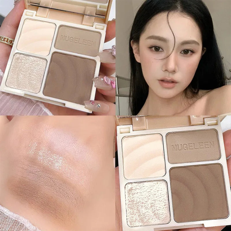 4 Colors Facial Highlighter Palette