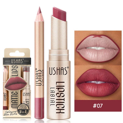 Lip Liner + Lipstick Set Luxurious Long Lasting Combo Pack - Luxury Lip Collection